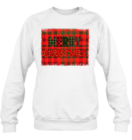 Merry Christmas Shirt  With Plaid For Women