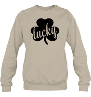Lucky St Patrick's Day Shirt Unisex Fleece Pullover Sweatshirt