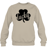 Lucky St Patrick's Day Shirt Unisex Fleece Pullover Sweatshirt