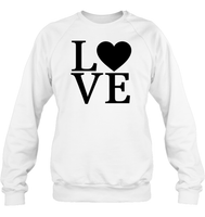 Love Letters With Heart Valentine's Day Unisex Fleece Pullover Sweatshirt