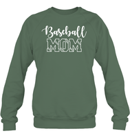 Baseball Mom Shirt Unisex Fleece Pullover Sweatshirt With Baseball Stripes