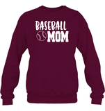 Baseball Mom Shirt Unisex Fleece Pullover Sweatshirt With Baseball