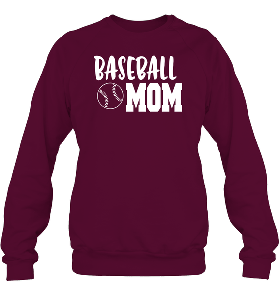 Baseball Mom Shirt Unisex Fleece Pullover Sweatshirt With Baseball