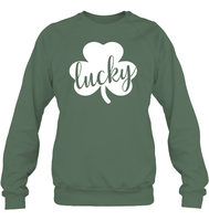 Lucky St Patrick's Day Shirt Unisex Fleece Pullover Sweatshirt