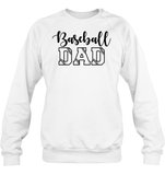 Baseball Dad Shirt Unisex Fleece Pullover Sweatshirt With Baseball Stripes