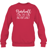 Baseball Dad Shirt Unisex Fleece Pullover Sweatshirt With Baseball Stripes