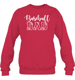 Baseball Dad Shirt Unisex Fleece Pullover Sweatshirt With Baseball Stripes