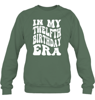 In My Twelfth Birthday Era Birthday Shirt Unisex Fleece Pullover Sweatshirt