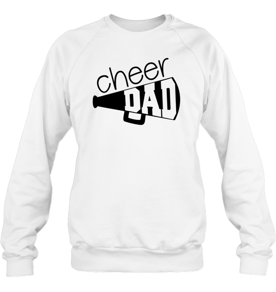 Cheer Dad With Megaphone Unisex Fleece Pullover Sweatshirt
