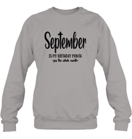 September Birthday Month Unisex Fleece Pullover Sweatshirt