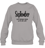 September Birthday Month Unisex Fleece Pullover Sweatshirt