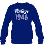 1946 Retro Vintage Birth Year Blast Unisex Fleece Pullover Sweatshirt