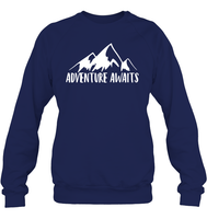 Adventure Awaits Unisex Fleece Pullover Sweatshirt