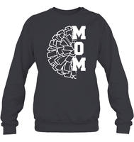Cheer Mom With Pom Pom Unisex Fleece Pullover Sweatshirt
