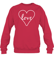 Love In Heart Valentine's Day Unisex Fleece Pullover Sweatshirt