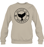 Believe In Mermaids Shirt Unisex Fleece Pullover Sweatshirt