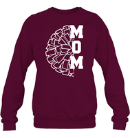 Cheer Mom With Pom Pom Unisex Fleece Pullover Sweatshirt