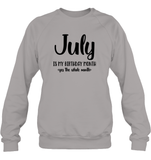 July Birthday Month Unisex Fleece Pullover Sweatshirt