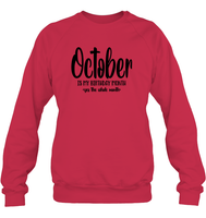 October Birthday Month Unisex Fleece Pullover Sweatshirt