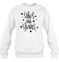 Stars And Stripes 4th Of July Shirt Unisex Fleece Pullover Sweatshirt