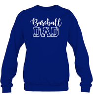 Baseball Dad Shirt Unisex Fleece Pullover Sweatshirt With Baseball Stripes