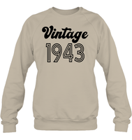 1943 Retro Vintage Birth Year Blast Unisex Fleece Pullover Sweatshirt