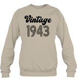 1943 Retro Vintage Birth Year Blast Unisex Fleece Pullover Sweatshirt
