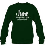 June Birthday Month Unisex Fleece Pullover Sweatshirt