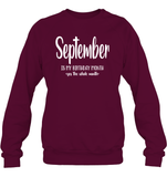 September Birthday Month Unisex Fleece Pullover Sweatshirt