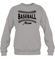 Baseball Mom Shirt Unisex Fleece Pullover Sweatshirt With Baseball Stripes