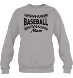 Baseball Mom Shirt Unisex Fleece Pullover Sweatshirt With Baseball Stripes