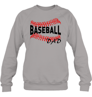 Baseball Dad Shirt, Long Sleeve, Hoodie, and Sweatshirt With Baseball Stripes
