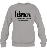 February Birthday Month Unisex Fleece Pullover Sweatshirt