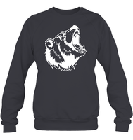 Angry Bear Shirt Unisex Fleece Pullover Sweatshirt