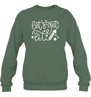 Let's Get Lit 4th Of July Shirt Unisex Fleece Pullover Sweatshirt