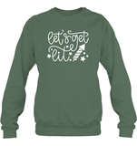 Let's Get Lit 4th Of July Shirt Unisex Fleece Pullover Sweatshirt