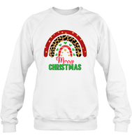 Merry Christmas Shirt With Rainbow For Women
