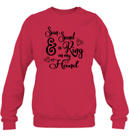Sun Sand And A Ring On My Hand Bachelorette Unisex Fleece Pullover Sweatshirt For Women