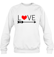 Valentine's Day Shirt For Adults Love Heart With Arrow