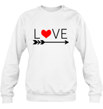 Valentine's Day Shirt For Adults Love Heart With Arrow