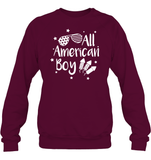 All American Boy 4th Of July Shirt Unisex Fleece Pullover Sweatshirt
