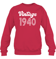 1940 Retro Vintage Birth Year Blast Unisex Fleece Pullover Sweatshirt