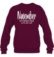 November Birthday Month Unisex Fleece Pullover Sweatshirt