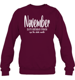 November Birthday Month Unisex Fleece Pullover Sweatshirt