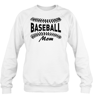 Baseball Mom Shirt Unisex Fleece Pullover Sweatshirt With Baseball Stripes