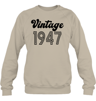 1947 Retro Vintage Birth Year Blast Unisex Fleece Pullover Sweatshirt