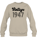 1947 Retro Vintage Birth Year Blast Unisex Fleece Pullover Sweatshirt