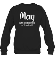 May Birthday Month Unisex Fleece Pullover Sweatshirt