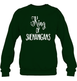 King of Shenanigans St Patrick's Day Shirt Unisex Fleece Pullover Sweatshirt