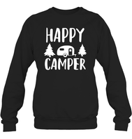 Happy Camper Unisex Fleece Pullover Sweatshirt